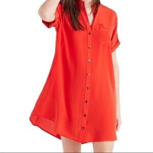 🆕Madewell Button Down Silk Shirt Dress NEW!